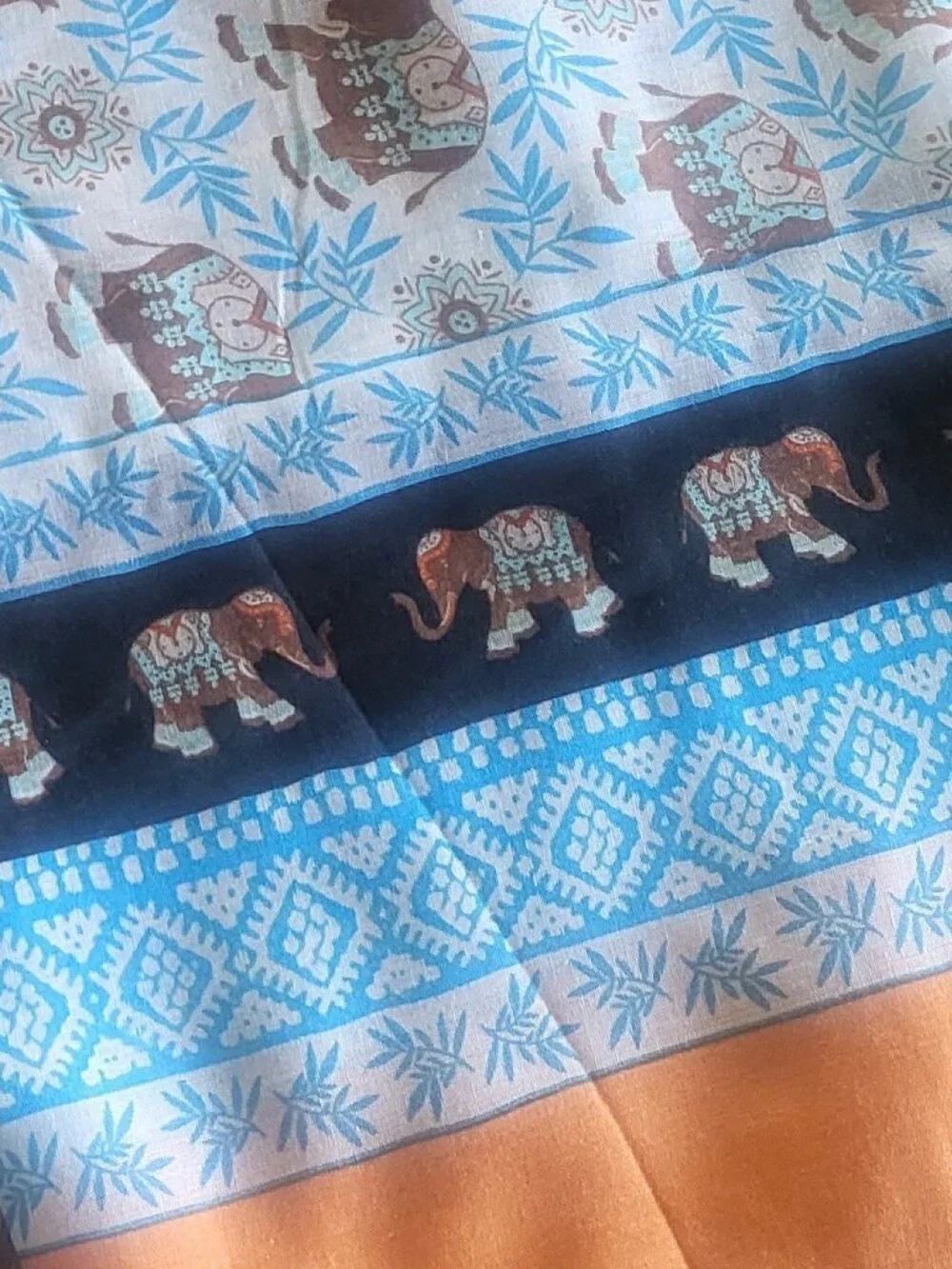 Joy Susan Lightweight Boho Elephant Print Scarf